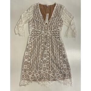 NWT Free People x For Love & Lemons Lyla Lace Cocktail Dress Mini Size Small